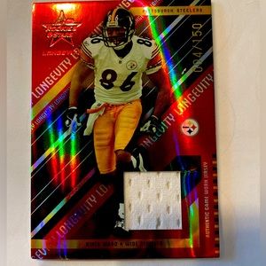 Hines Ward Football card (contains piece of NFL Jersey)